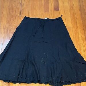 Richard Malcolm Elegant Black Women's Linen Skirt Size 8